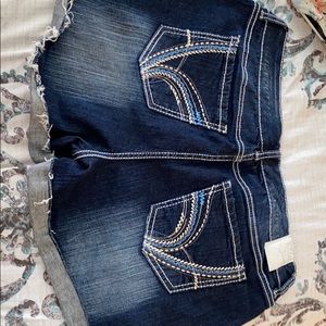 Jean Shorts with white stitching